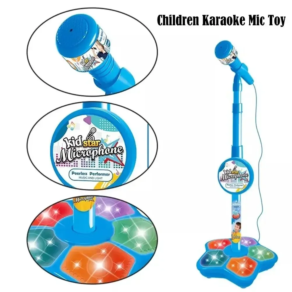 Kindermicrofoon met standaard Karaoke Lied Verticale microfoon Muziekinstrument Speelgoed Hersentraining Educatief speelgoed Verjaardagscadeau Meisje Jongen