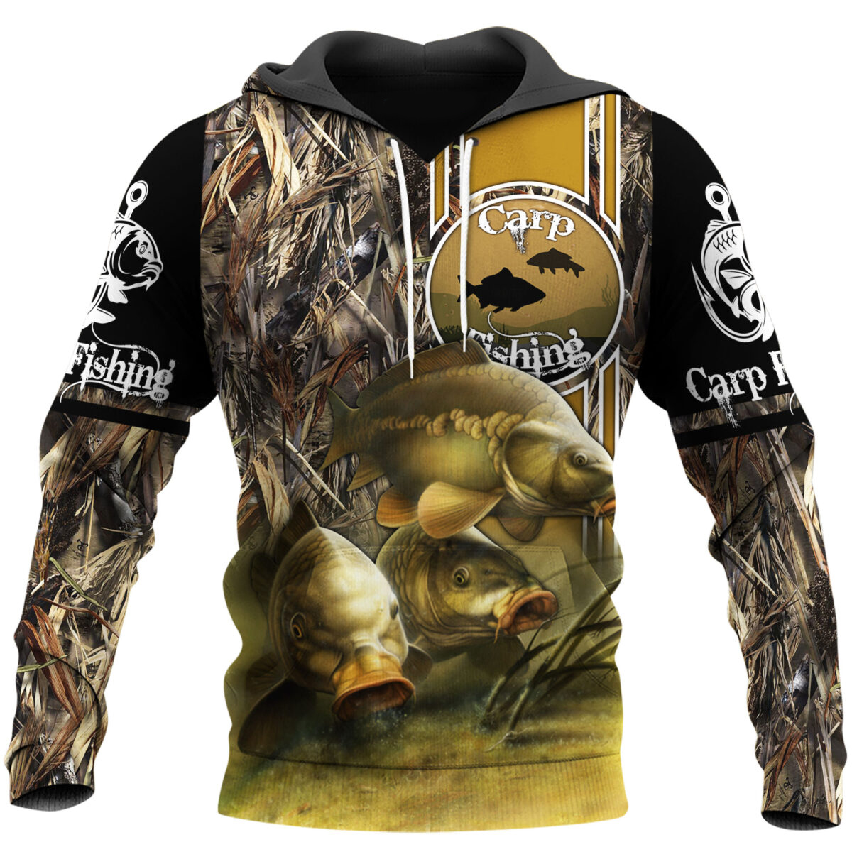 Divertido Animal Bass Marlin Fishing Fisher Camo NewFashion Streetwear Harajuku hombres/mujeres sudaderas con capucha con estampado 3D