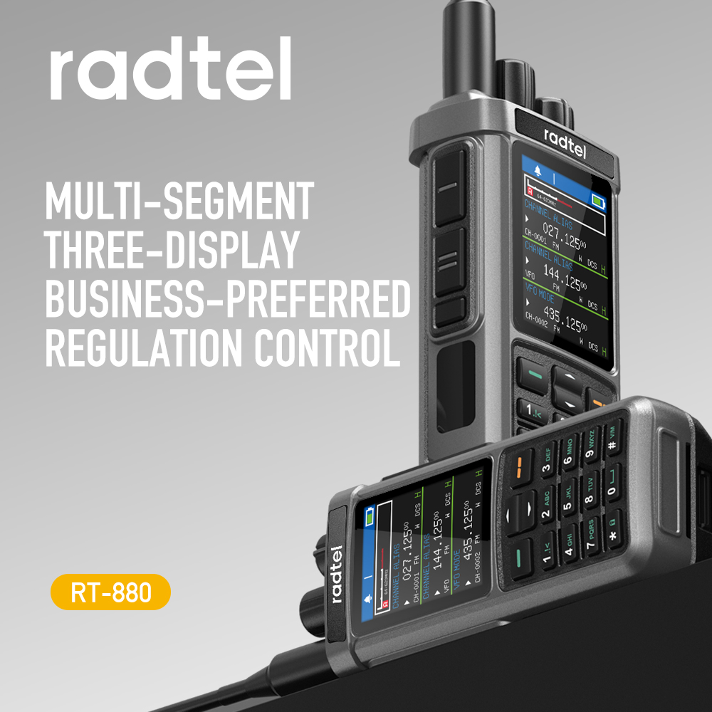 Radtel RT-880 10w Ham Radio with Cross Band Repeater Short Wave HF SSB CB  Walkie Talkie  AM USB LSB CW 1024 Channels , USB-C