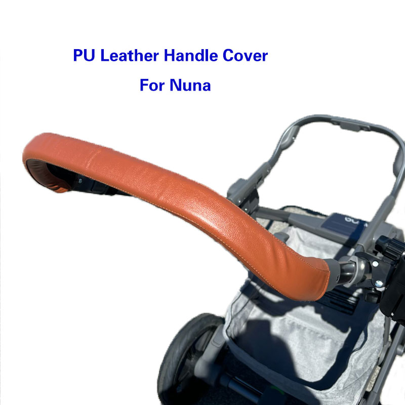 Funda de cuero para manillar de cochecito, funda para reposabrazos Compatible con Nuna, accesorios para cochecito, novedad