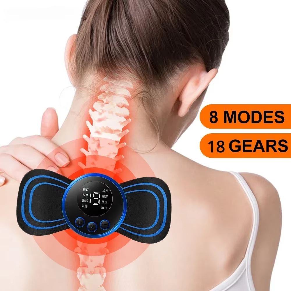 Mini massageador de pescoço para alívio da dor muscular massageador estimulador massageador ferramenta portátil para cuidados de saúde corporal e perna massageador cervical