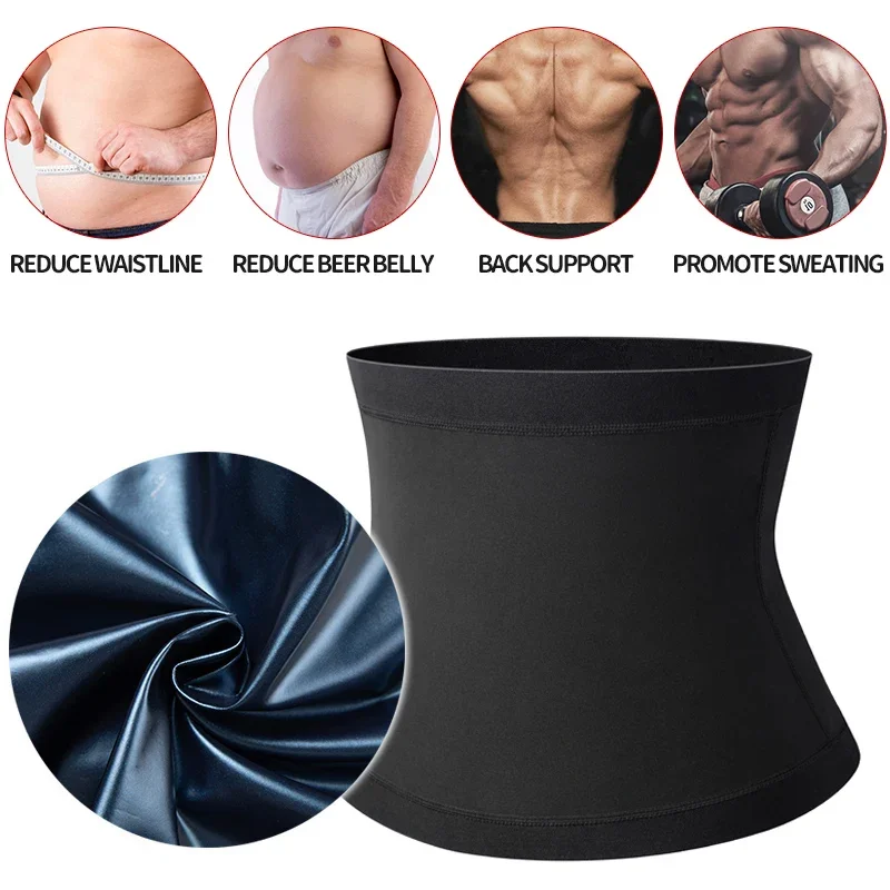 Reductor de Abdomen para hombre, moldeador de cuerpo para Sauna, recortador de sudor, cinturón, entrenador de cintura, ropa moldeadora adelgazante de vientre, entrenador de cintura, corsé We