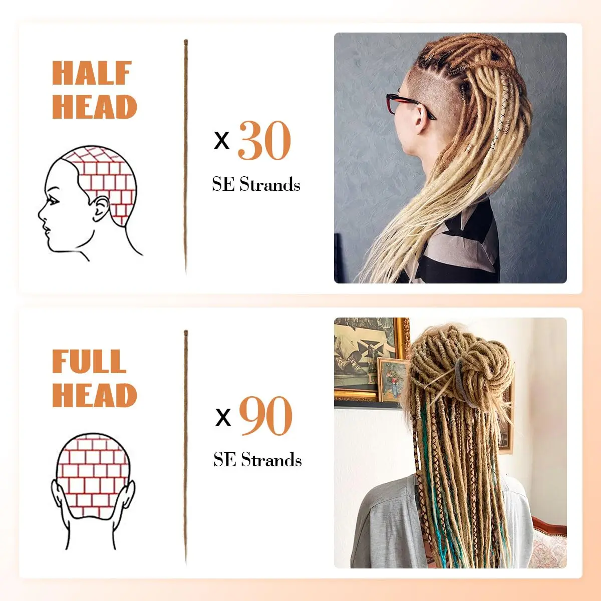 24 Polegada extensões dreadlock sintético 5 fios hippie dreads ombre cor dreadlo reggae estilo crochê tranças de cabelo