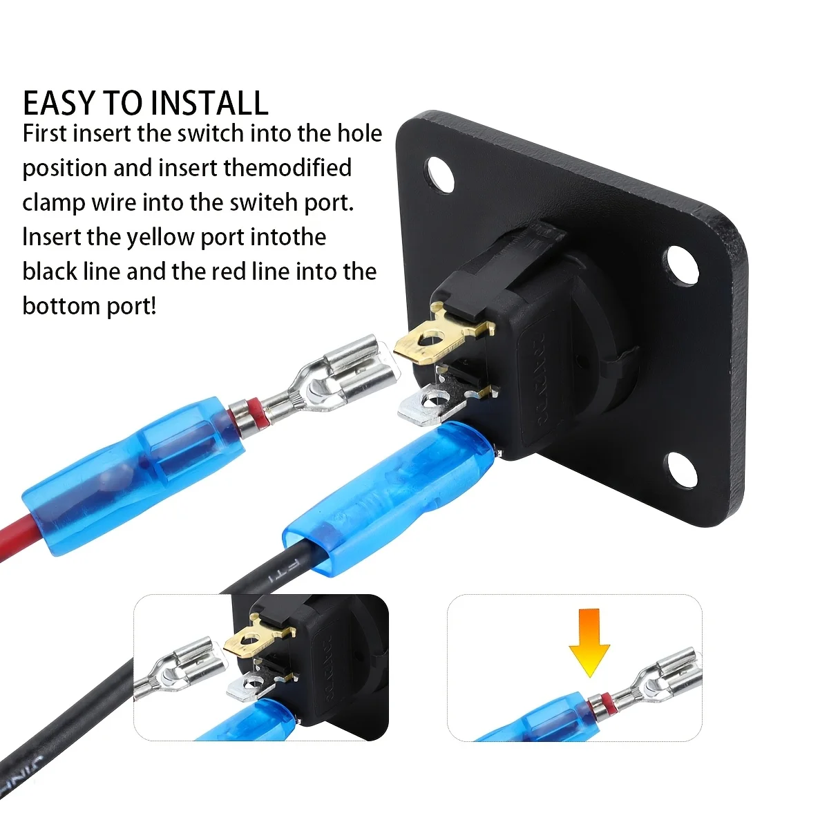 Painel de interruptor de joystick circular azul 20A com alumínio de 3 pinos à prova d'água 12V, adequado para carros, caminhões, barcos, RVs, iates, etc.