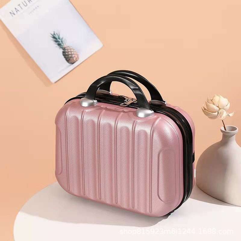 女性のための14インチの化粧品ケース,小型のポータブルトラベルケース,バスルームと旅行のための収納ボックス