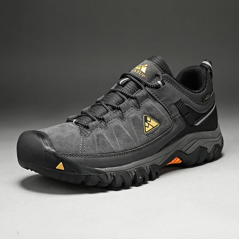 HIKEUP Neue Hohe Qualität Männer Wanderschuhe Langlebige Leder Klettern Schuhe Outdoor Wanderschuhe Gummi Sohle Factory Outlet