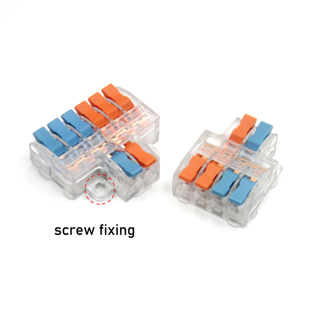 10/50 PCS Mini Fast Wiring Connectors Universal Compact Lever Crimp Splitter Electrical Conductors Push-in Home Terminal Block