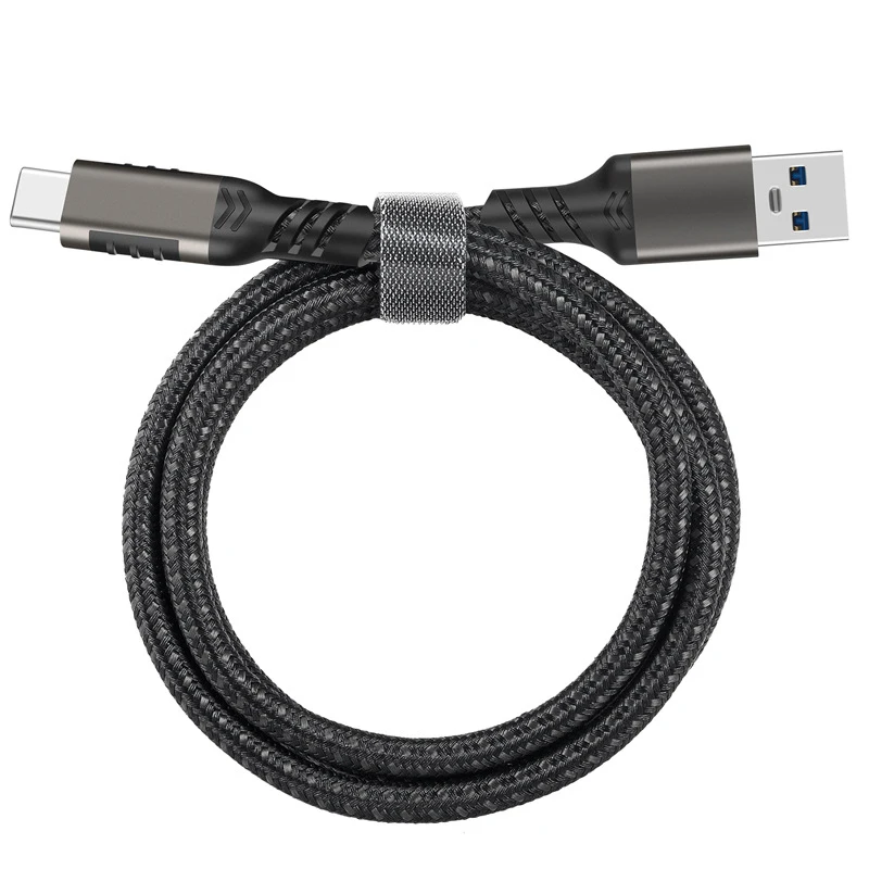 USB3.2 Gen2 10Gbps Cable USB A to C Cable 3A 60W QC3.0 Fast Charging for Samsung NVMe Hard Disk External Android Data Braid Cord