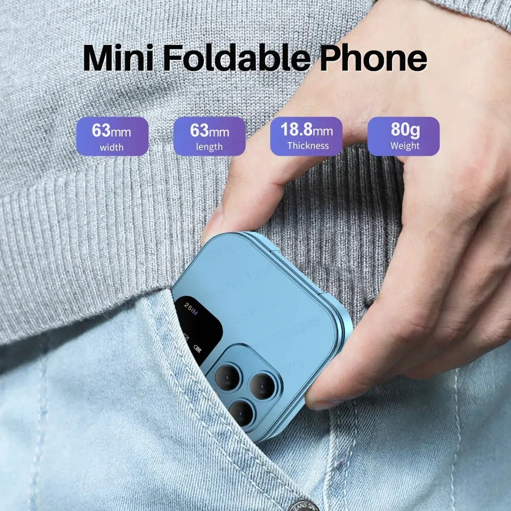 SERVO I16 Pro มินิพับโทรศัพท์มือถือ 2G GSM Dual SIM Card Speed Dial เครื่องเล่นวิดีโอ Magic Voice แจ็ค 3.5 มม.FM ขนาดเล็กโทรศัพท์มือถือ