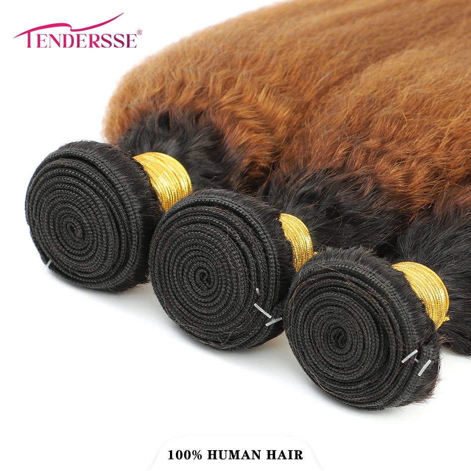 10a brasileiro kinky em linha reta 3 pacotes com fecho 100% ombre cabelo humano yaki cabelo reto 3 pacotes com fechamento de renda 4x4