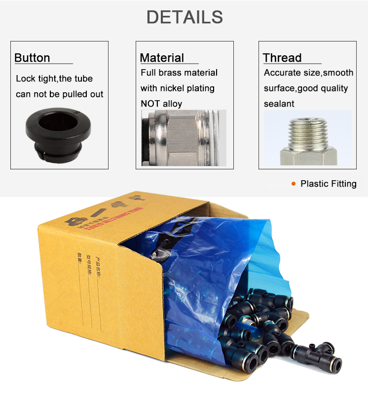 Conector de ar pneumático encaixe pc/pcf/pb/pb/pkb/ph/pl/plf/px/sl 4mm 6mm 8/10mm rosca 1/8 1/4 3/8 1/2 acessórios de mangueira de plástico preto