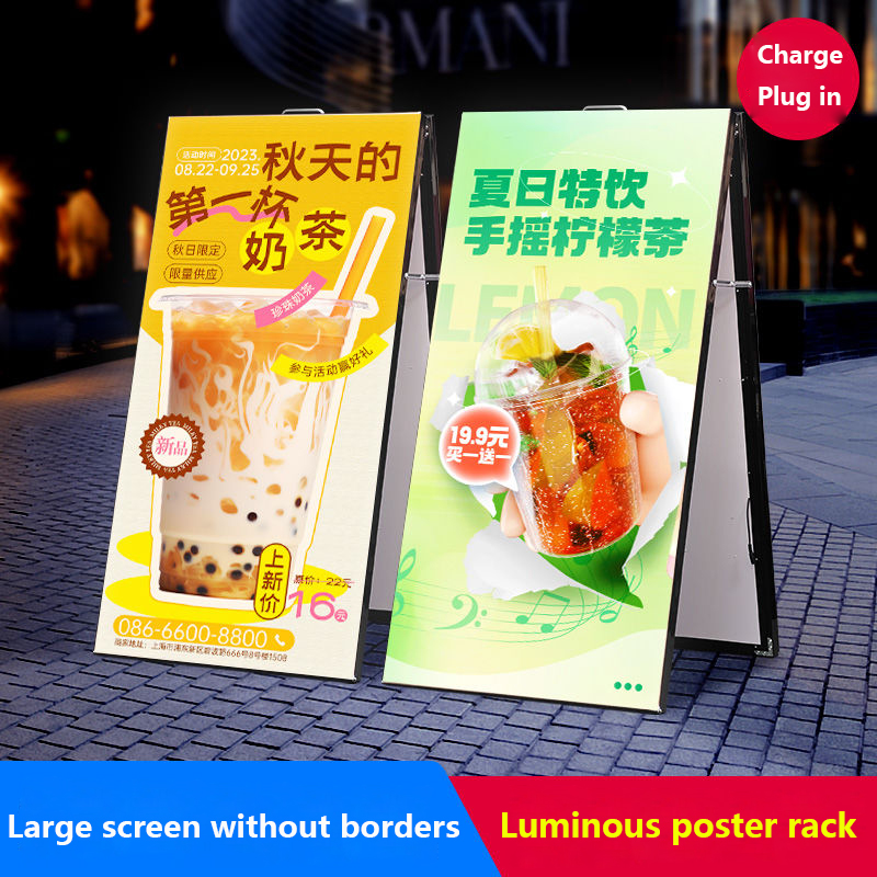 Negozio di telefoni cellulari/negozio di computer/ristorante/caffetteria/nuovo display per poster di illuminazione a LED ultrasottile e ultra luminoso