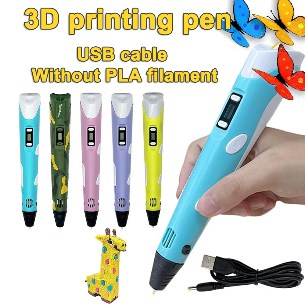 Pióro do druku 3D DIY trójwymiarowe malowanie zabawki dla dzieci zabawny kamuflaż z ekranem LCD kompatybilny PLA żarnik zabawki prezent