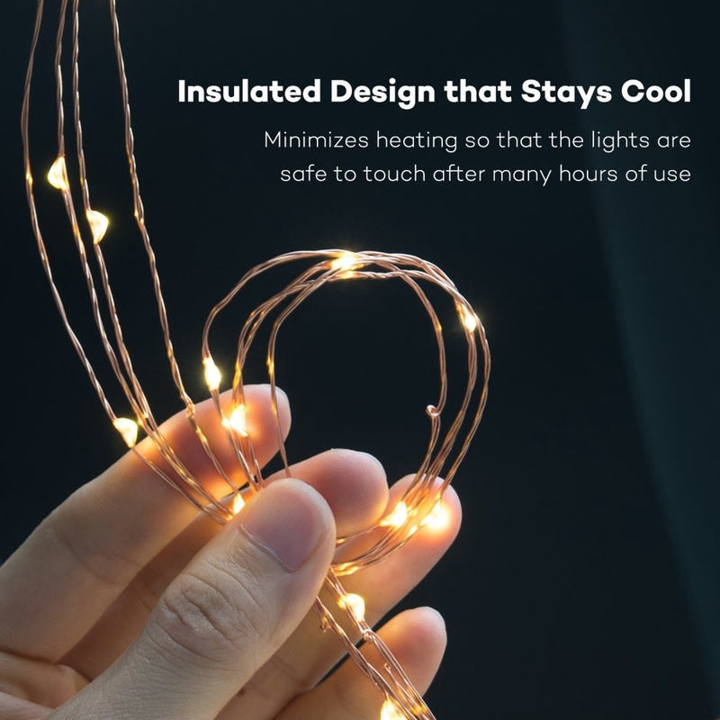 Tira de luces LED USB/batería resistente al agua, 5M, 10M, alambre de cobre, guirnalda de hadas, lámpara de luz para Navidad, boda, fiesta, iluminación navideña
