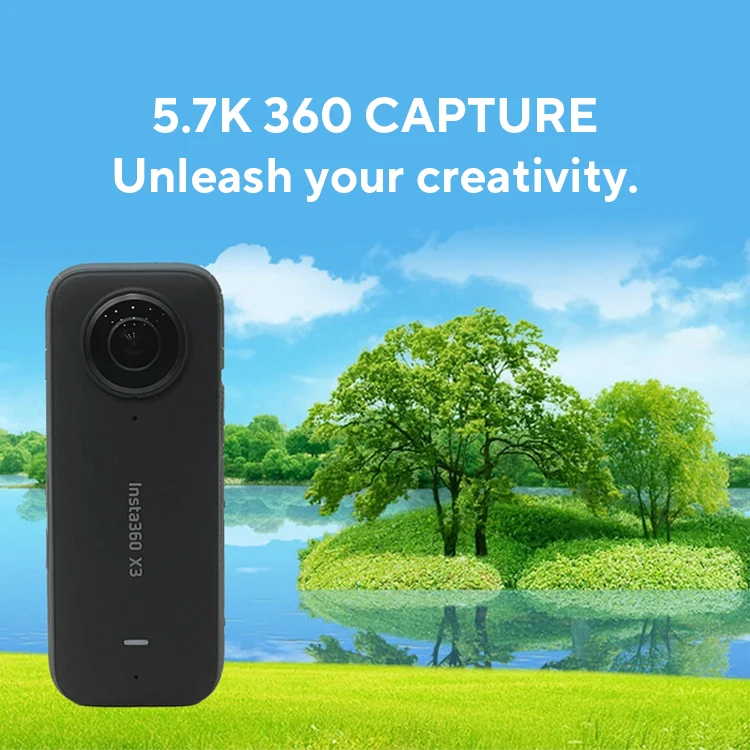 Insta360 X4 360 8K Video 2290mAh 2,5'' Ekran dotykowy 10m Wodoodporne, zdejmowane osłony obiektywu Rosja w magazynie