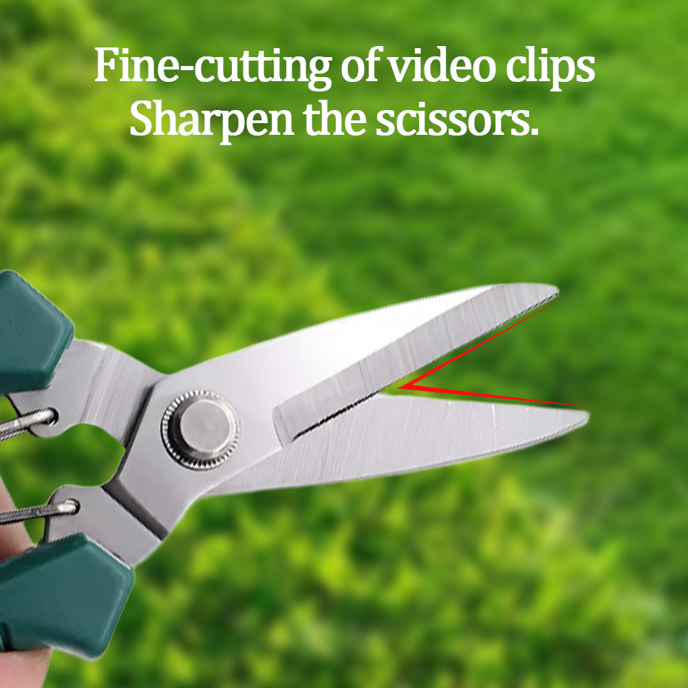 Tijeras de podar de cabeza recta, mango antideslizante, mango de acero inoxidable, tijeras de jardín para bonsái, recorte de ramas domésticas para vivero