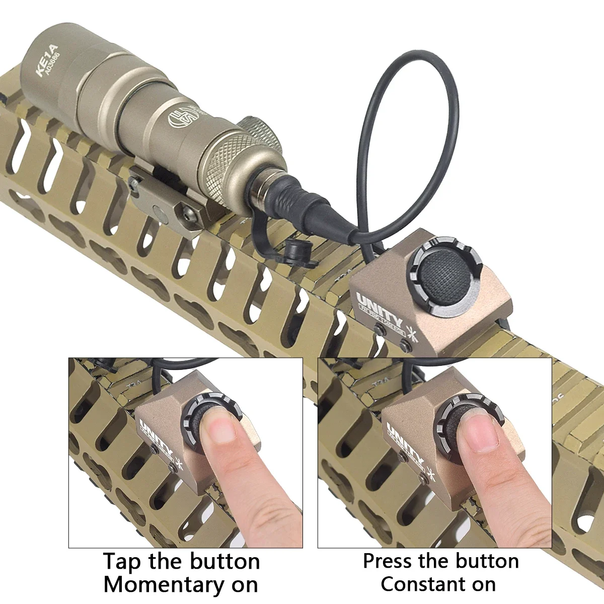 Surefire M300 M600 UNITY кнопка дистанционного переключателя давления 2,5/3,5 мм/SF штекер для Mlok Keymod 20 мм рельс для лазера DBAL-A2 PEQ15