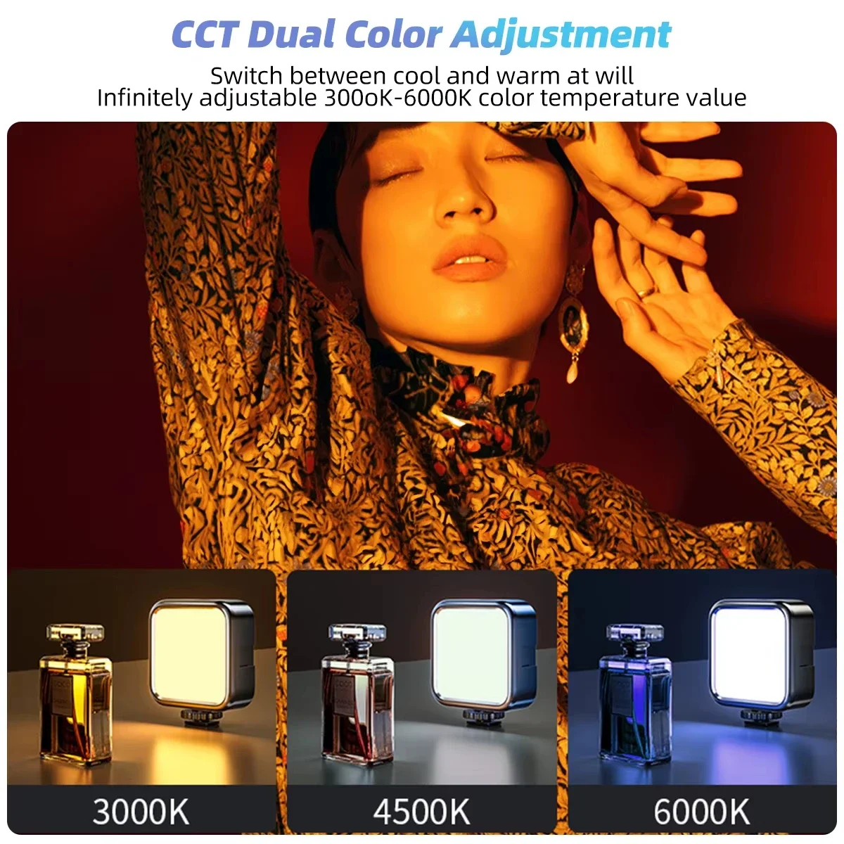 Luce selfie a LED portatile con clip Luce di riempimento ricaricabile a 3 modalità per smartphone Computer portatile Videoconferenza Streaming live