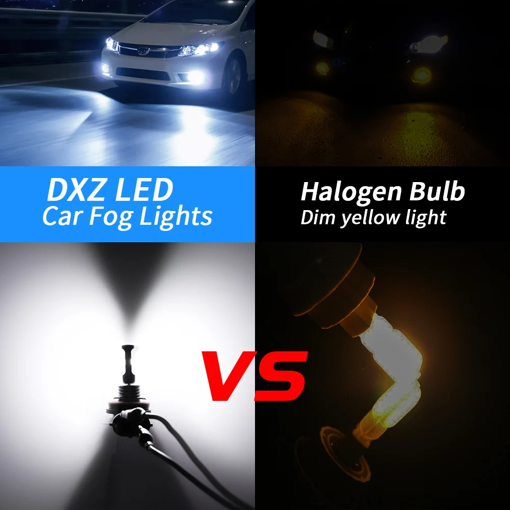 2/4 PCS H7 LED ไฟหน้าหลอดไฟ High LOW Beam 6000K Super White ไฟหมอกรถไฟอัตโนมัติ DRL H4 H8 H8 H11 cob ชิป 12V 24V 80W