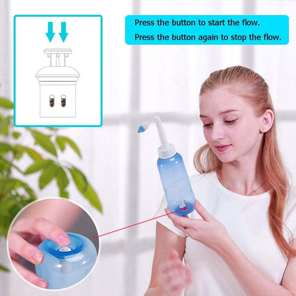 300ML Nose Wash Cleaner Nasal Irrigator Rinse Bottle Nose Protector Avoid Allergic Rhinitis Adults Children Neti Pot