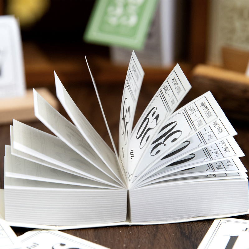 365 シートカレンダーブック 2025 卓上カレンダーミニ引き裂き可能な素材紙 DIY ジャーナルプランナー装飾ステッカー事務用品