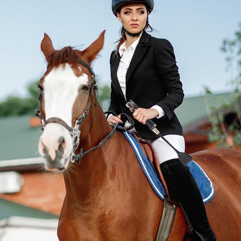 Fouet d'équitation en cuir PU à double barre, 30/45/54cm, outil de course équitation