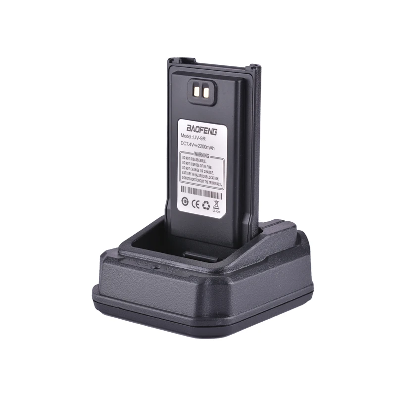 100% oryginalny Baofeng UV-9R Walkie Talkie Adapter USB ładowarka biurkowa BF-9700 UV9R PLUS radio dwukierunkowe akcesoria do akumulatorów litowo-jonowych