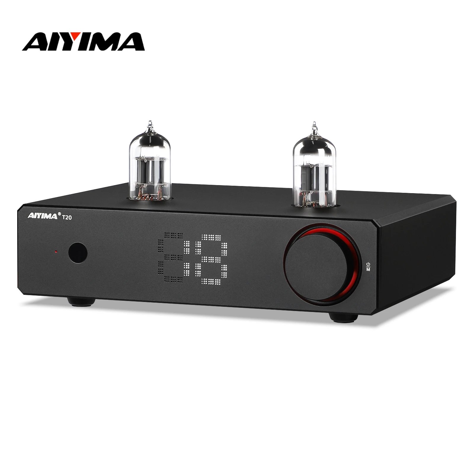 Preamplificador de tubo de vacío AIYIMA T20 ECC83 preamplificador totalmente equilibrado entrada RCA XLR estéreo HiFi DAC AMP salida de gatillo de 12V