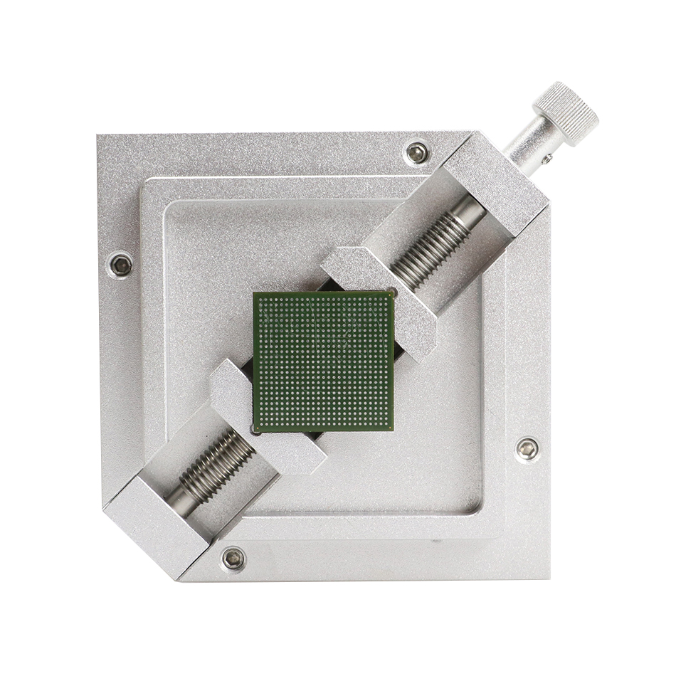 90Mm Bạc Bóng Trồng Bàn BGA Lưới Thép Không Gỉ Bản Mẫu Chân Đế Foxture Đèn Cho Chip PCB Hàn Làm Lại Sửa Chữa Đèn