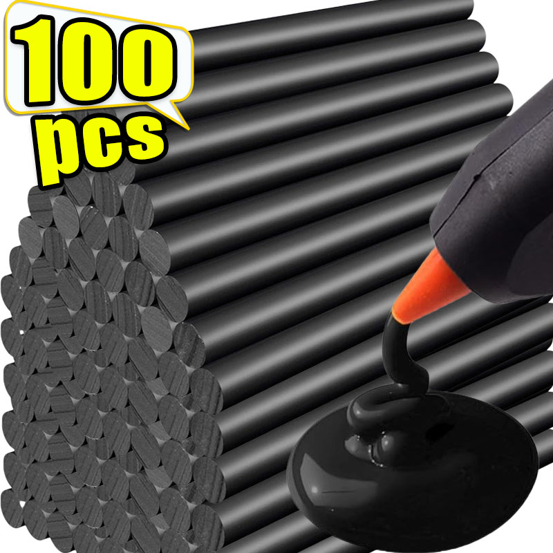 Barras de pegamento caliente negro, barras de pegamento termofusible, herramienta de reparación de abolladuras, adhesivo termofusible de color EVA para manualidades de coche, reparaciones generales