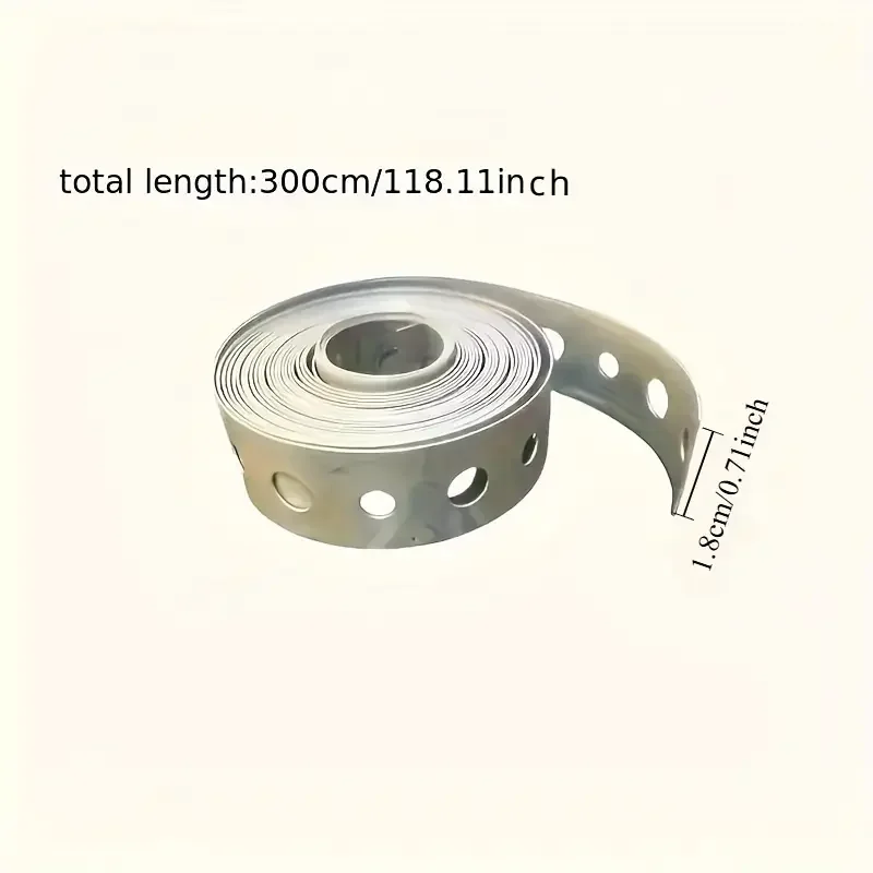 1 roll of galvanized steel strip, pre-punched multifunctional perforated metal strip for pipe support and sheet metal processing
