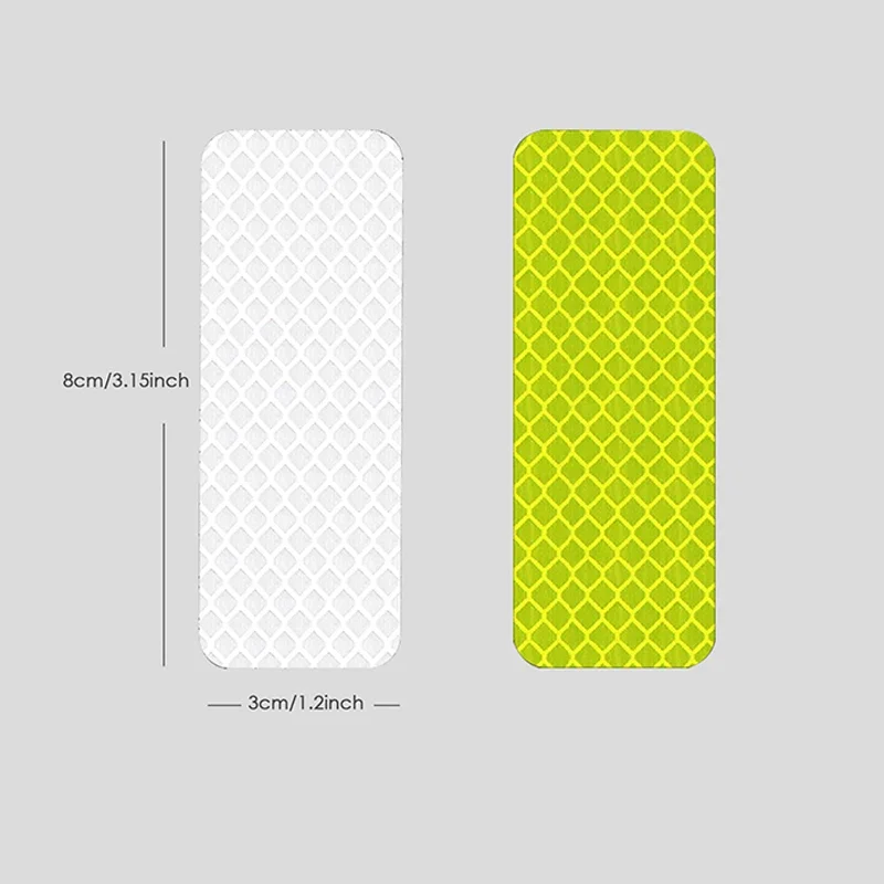 10 pçs carrinho de bebê usa aviso de segurança anti-colisão remendo reflexivo bicicleta luz noturna remendo de aviso de segurança múltiplo