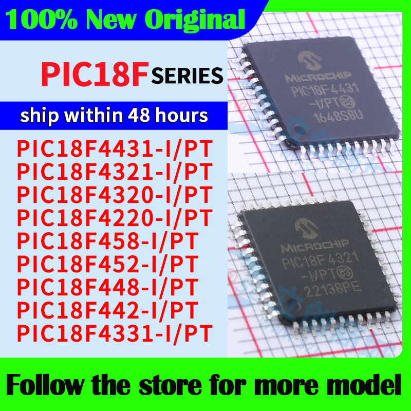 PIC18F4431-I/PT PIC18F4321-I/PT PIC18F4320-I/PT PIC18F4220-I/PT PIC18F458-I/PT PIC18F452-I/PT PIC18F448 PIC18F442 PIC18F4331-I/P