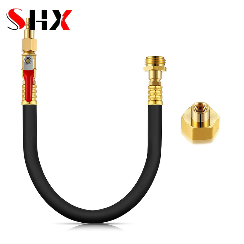 DN8 konektor cepat kuningan benang eksternal 1/4 inci, dengan katup bola pipa kebun musim dingin Sprinkler antibeku membuang air Adapter