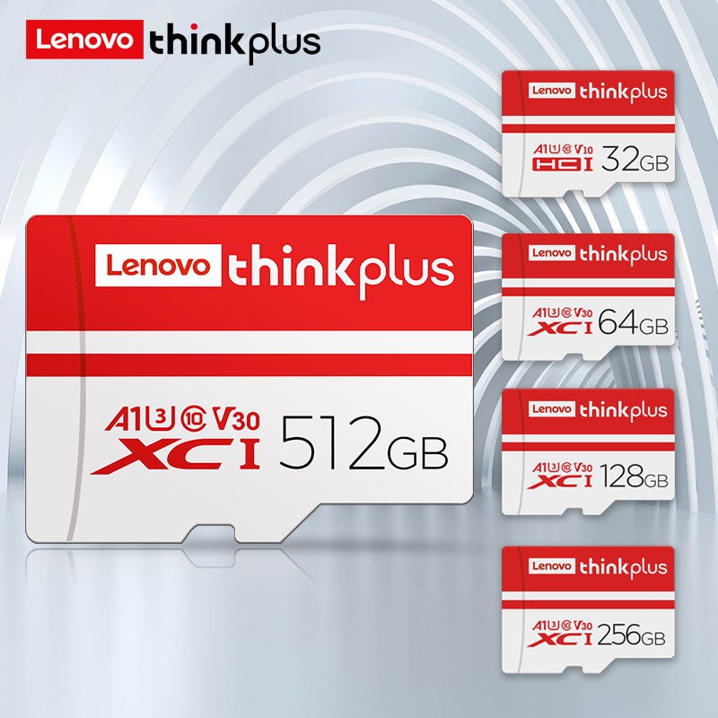 Thinkplus mini cartão sd classe 10 tf cartão flash 32gb-256g cartão de memória para o telefone móvel pc alto-falante câmera hd interruptor de jogo para lenovo