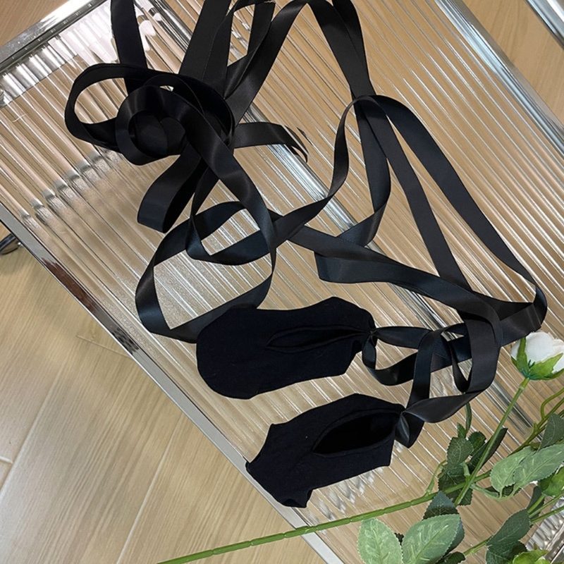 Balletcore-Socken, weiche, dünne Socken mit langem Band für Mädchen und Damen, DXAA