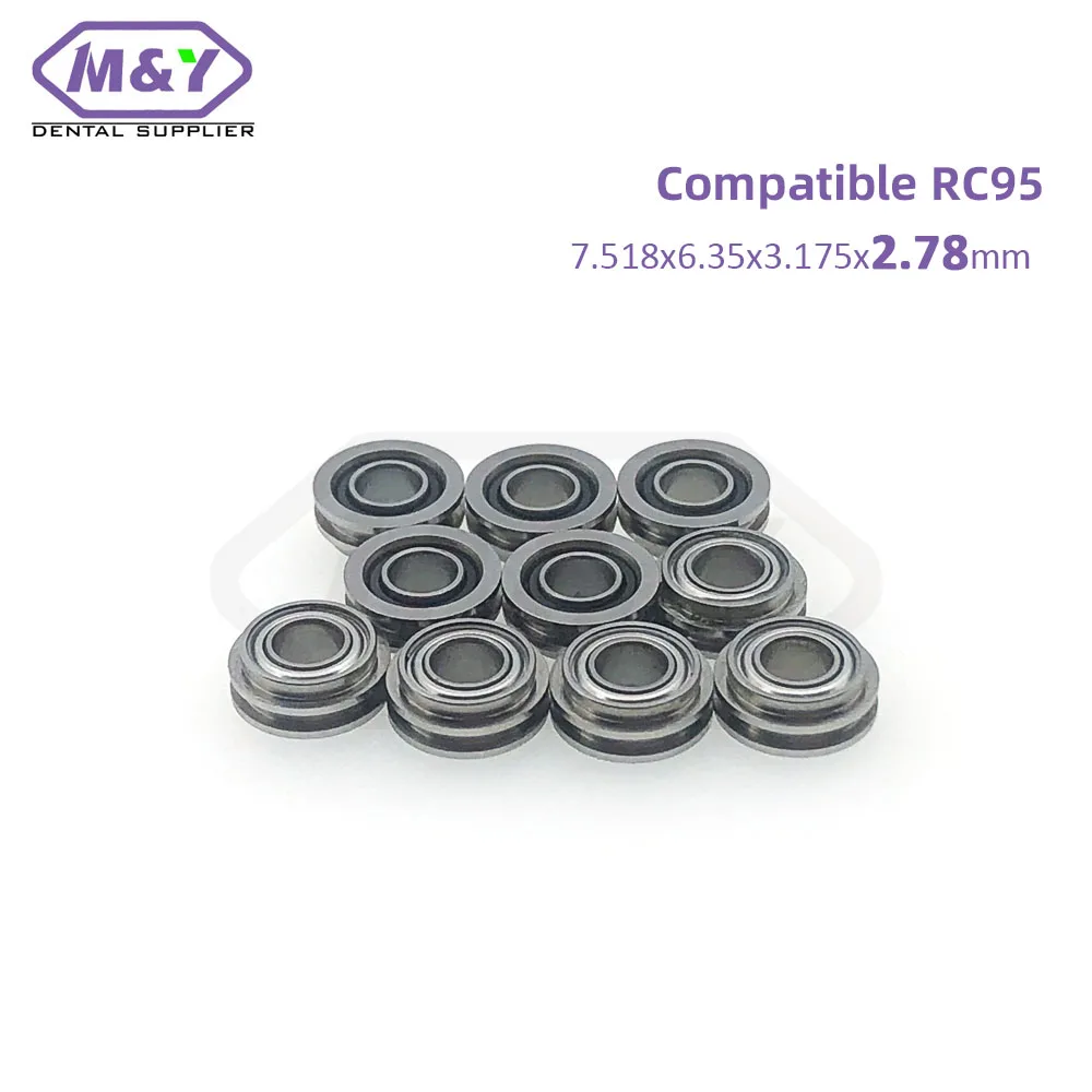 10 Buah Bantalan Turbin Gigi Handpiece Kecepatan Tinggi untuk RC95/TE-95 BC Model 3.175x6.35/7.5x2.78mm