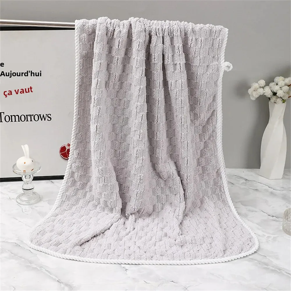 Serviette de visage en molleton de corail doux et épais, 1 pièce, Absorption d'eau et séchage rapide, couleur unie, pour salle de bain