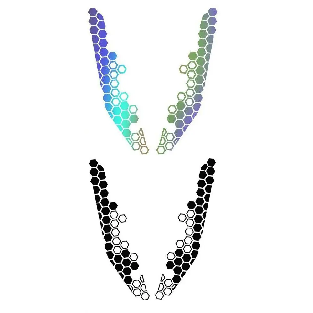 Motorcycle Honeycomb Decals Reflective Stickers Multicolor Decorative Sticker Motorbike Bumper Ornament Modification Accessories