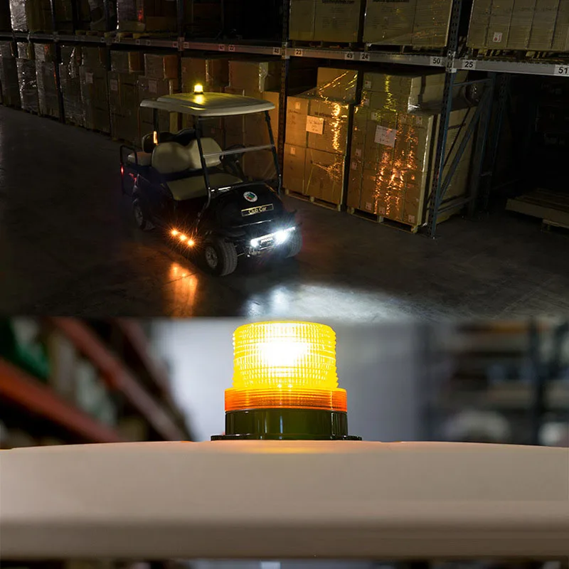 KOOJN 12V24V Warning Light School Bus Foggy and Explosive Flashing Light Environmental Sanitation LED Forklift Warning Light
