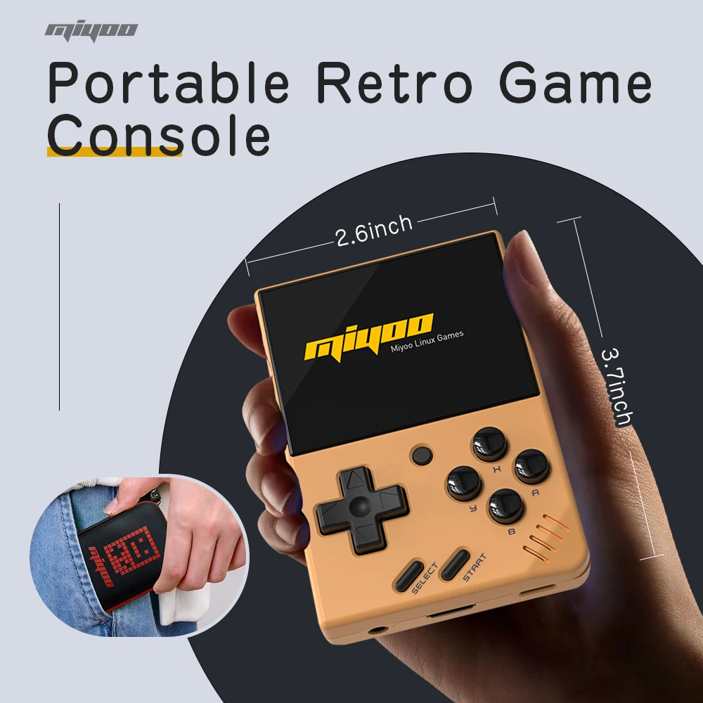 MIYOO MINI V2 V3 Di Động Retro Chơi Game Cầm Tay 2.8Inch IPS HDScreen Máy Trò Chơi Điện Tử Hệ Thống Linux Cổ Điển Chơi Game Giả Lập