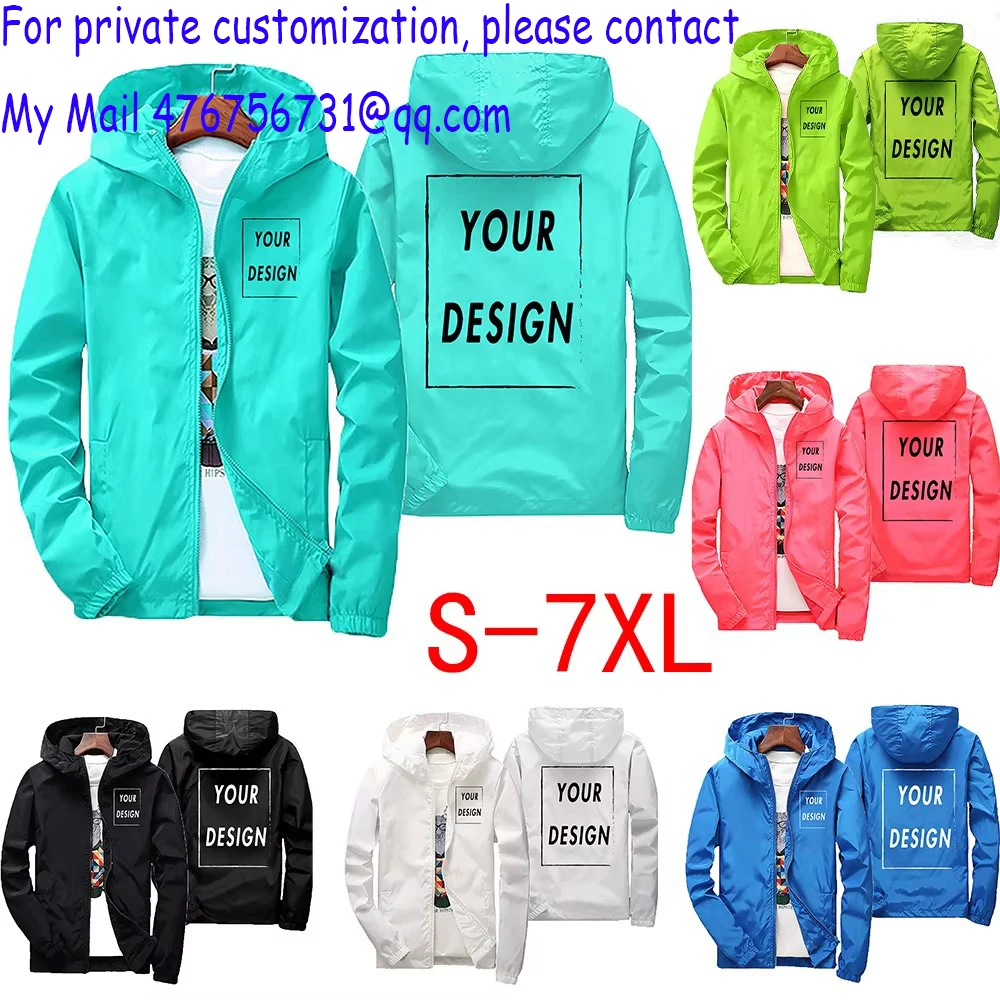 Logotipo da marca personalizado jaqueta de outono dos homens à prova dwaterproof água quente blusão roupas casuais tamanho grande 6xl masculino verde preto vermelho jaqueta ao ar livre