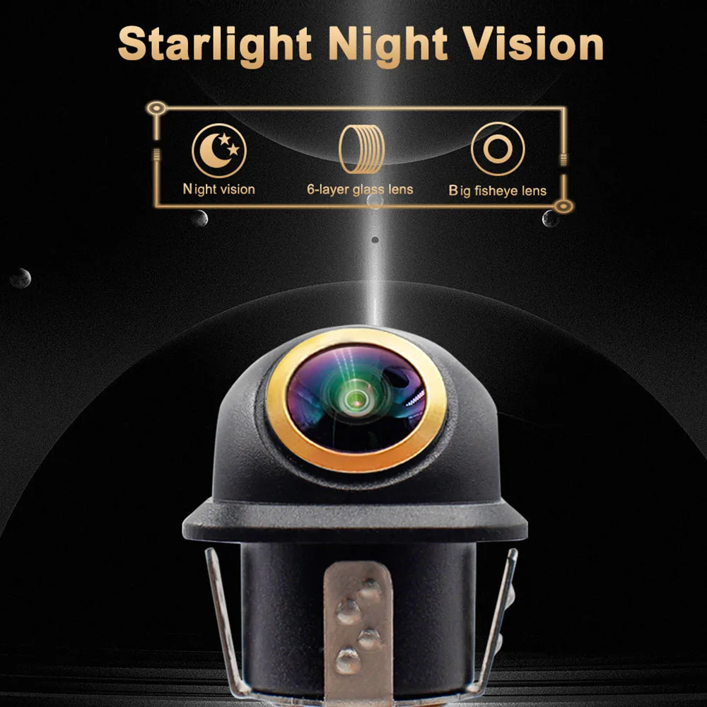 Smartour AHD CVBS CCD Fisheye Lens Rear View Camera AHD 1080p Night Vision Backup Parking Waterproof For Auto Reversing Monitor