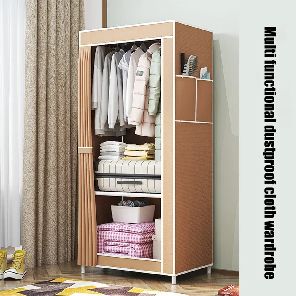 Armadio antipolvere Armadio di stoccaggio semplice Camera da letto di stoccaggio multistrato Risparmia spazio Armadio Armadio in tessuto impermeabile di grande capacità