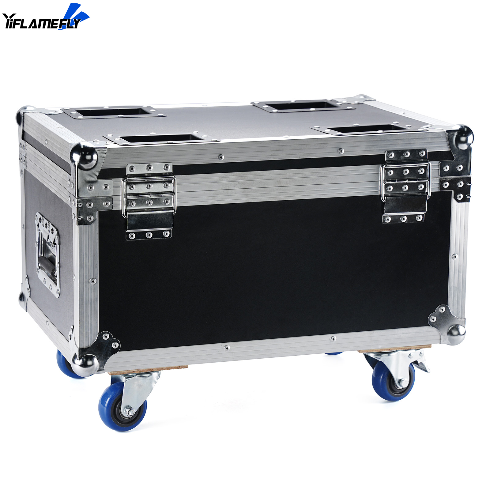 Yiflamefly Big Size Airline-Koffer, robustes Gator-Koffer mit integriertem Ringgriff für 18-LED-Par-Licht, Bühnenlicht, Flycase