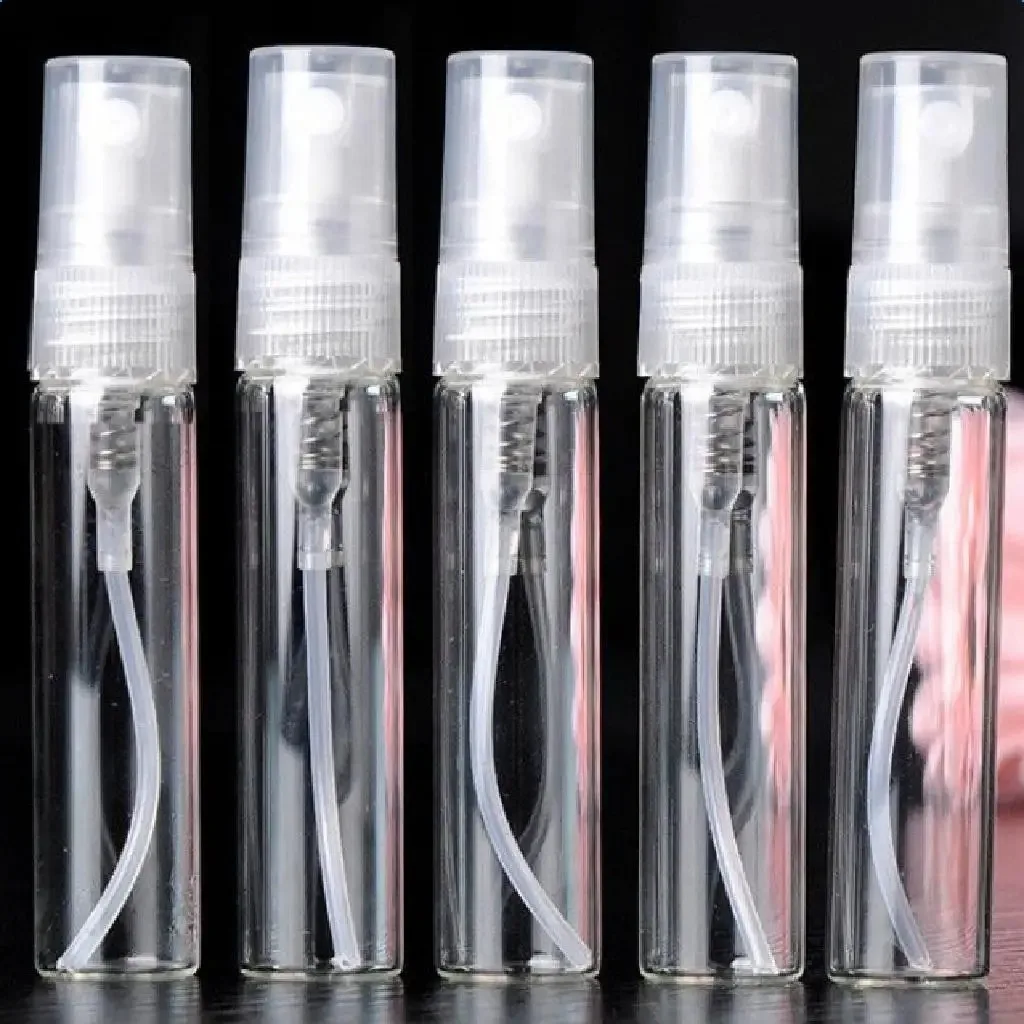 5/10 Pz 3 ml 5 ml 10 ml Trasparente Mini Bottiglia di Profumo di Vetro Vuota Bottiglia di Cosmetici Campione Provetta Fiale di Vetro Sottile