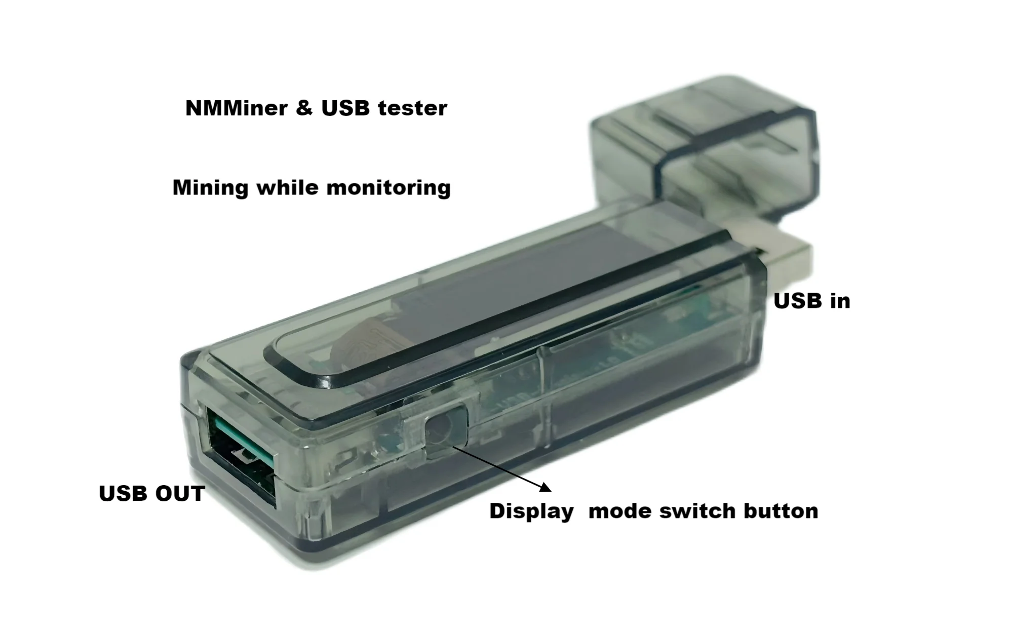 NMMiner Official Usb Chain ESP32 Crypto Lucky Solo Lottery 117KH/s better than Nerdminer with High precision ammeter USB-A