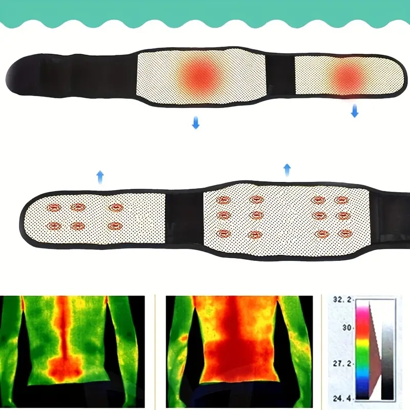 20 magneten verstelbare zelfverwarmende magnetische therapie rug- en taillesteunriem, taillemassageriem sportsteunriem
