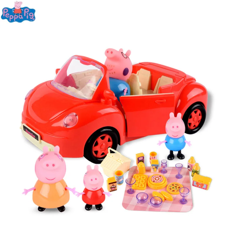 Hasbro-Jouet de dessin animé Peppa Pig pour enfants, ensemble de beurre mobile, modèle d'anime, George et ses amis, cadeau d'anniversaire, nouveau