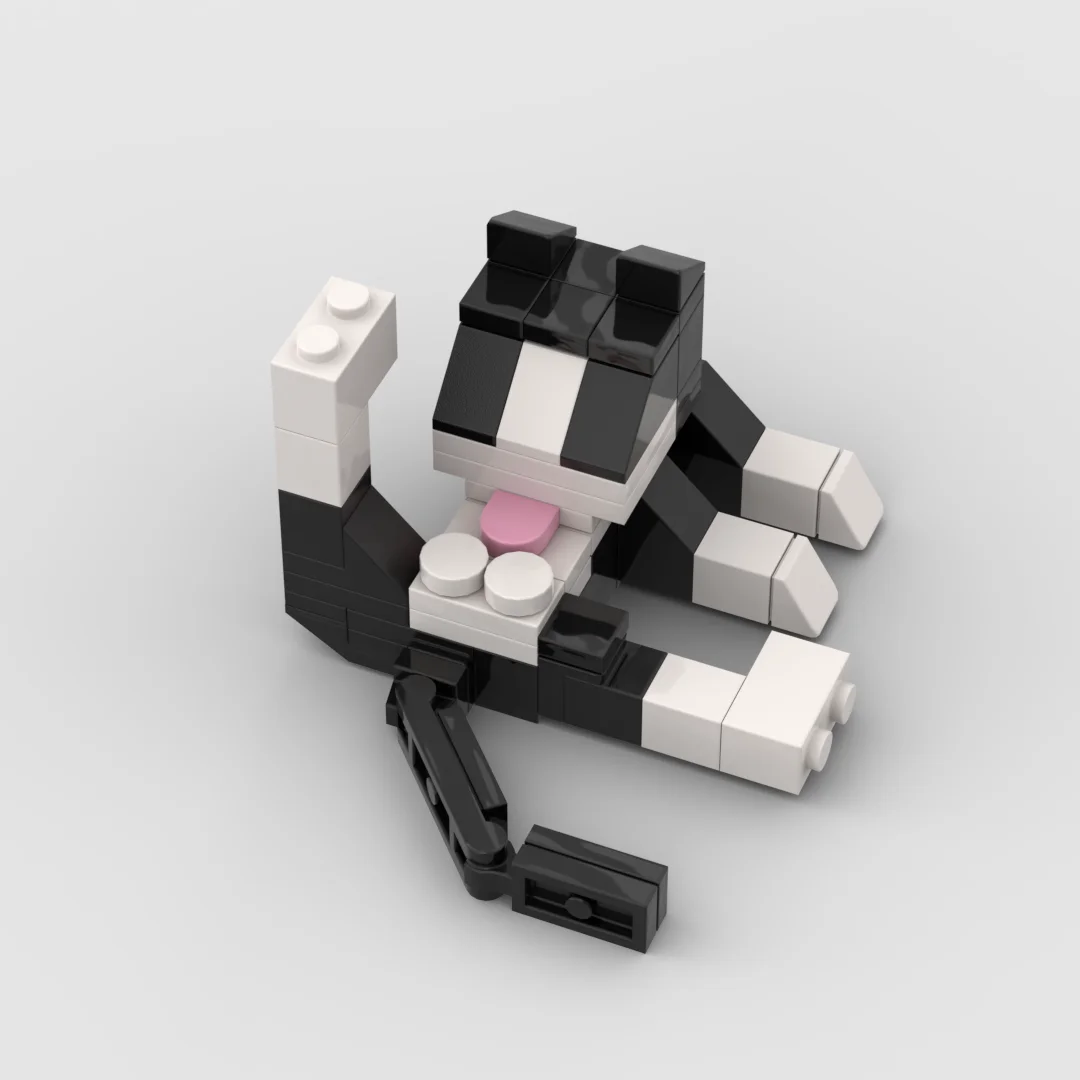 ชุดสัตว์ 62 ชิ้น MOC อิฐแมวรูป DIY Building Blocks เด็กการศึกษาของเล่นเด็กของขวัญวันเกิด